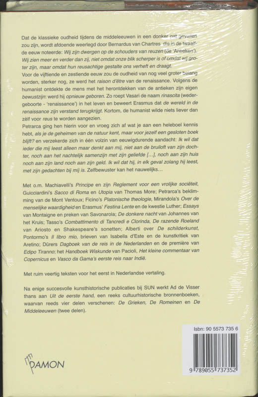 Uit de eerste hand / 5 De renaissance / Uit de eerste hand / 5 achterkant
