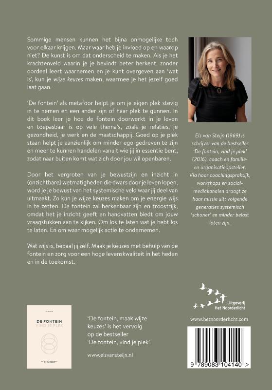 De fontein, maak wijze keuzes achterkant