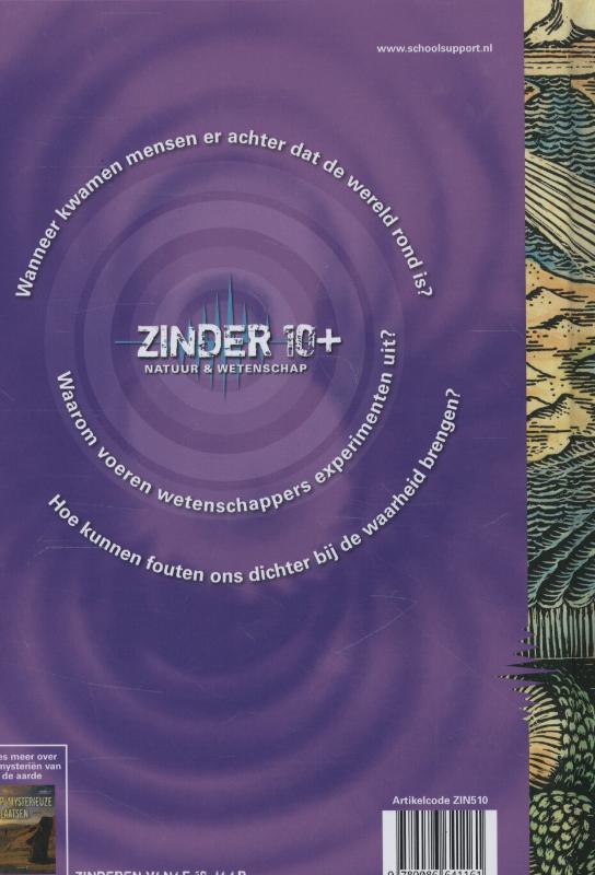 De aarde is plat / Zinder 10+ Natuur en wetenschap achterkant