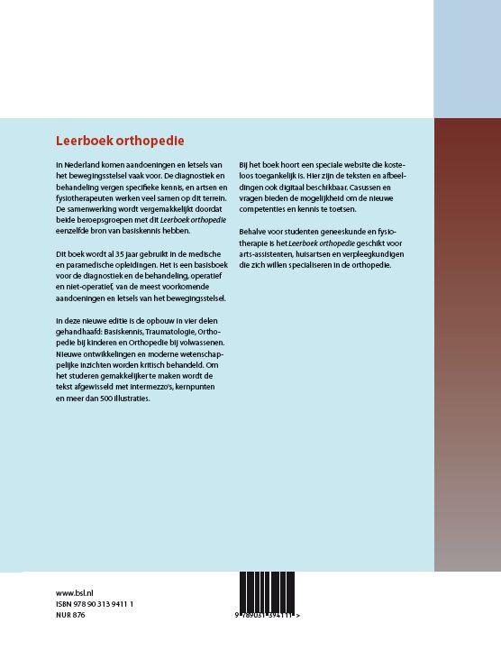 Leerboek orthopedie / Kernboek achterkant