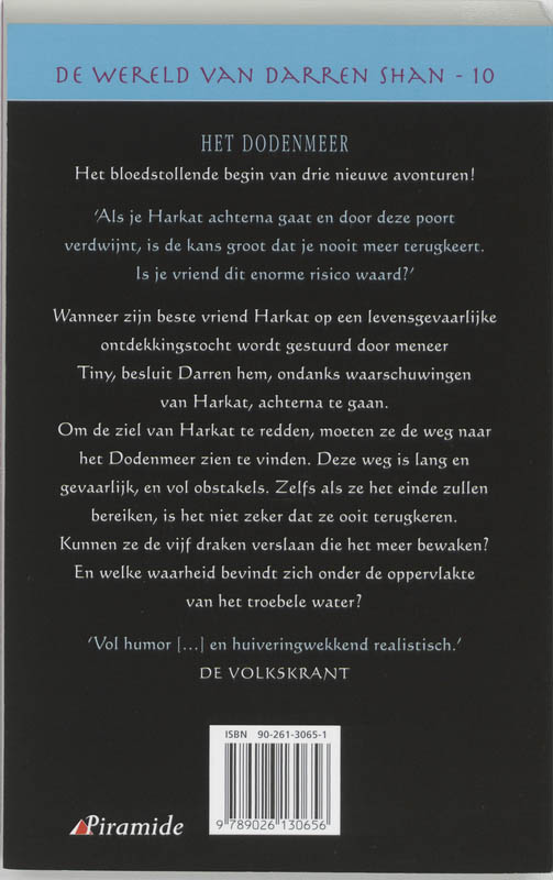 Het dodenmeer / De wereld van Darren Shan / 10 achterkant