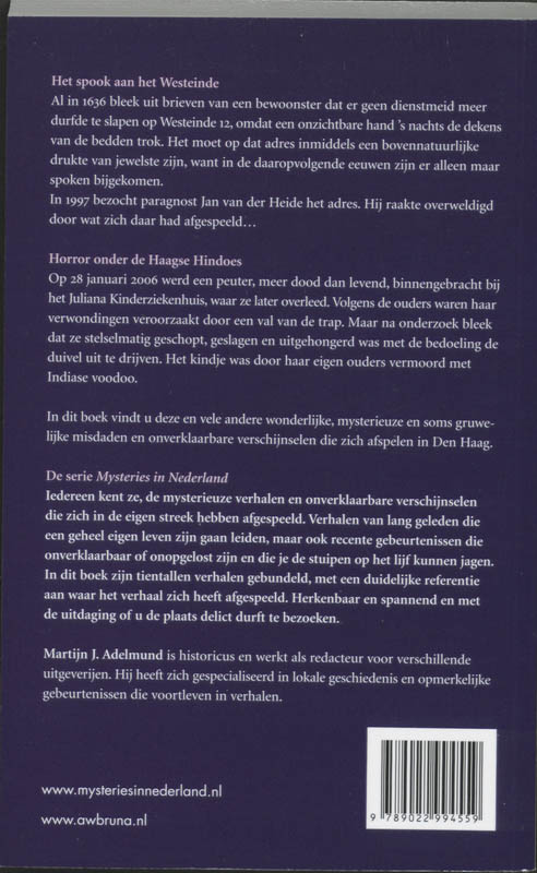 Mysteries In Nederland / Den Haag achterkant
