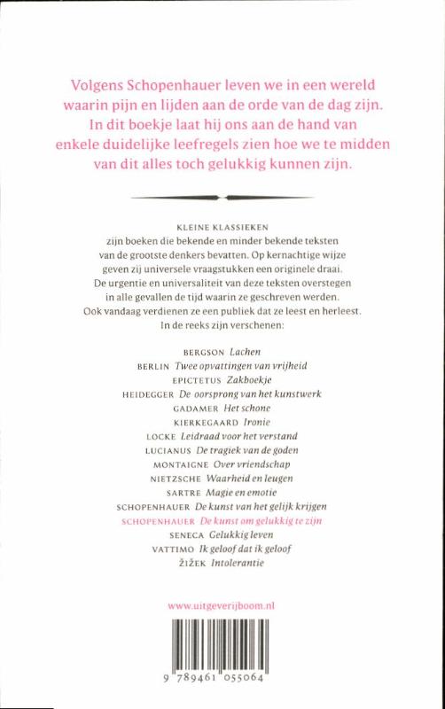 De kunst om gelukkig te zijn achterkant