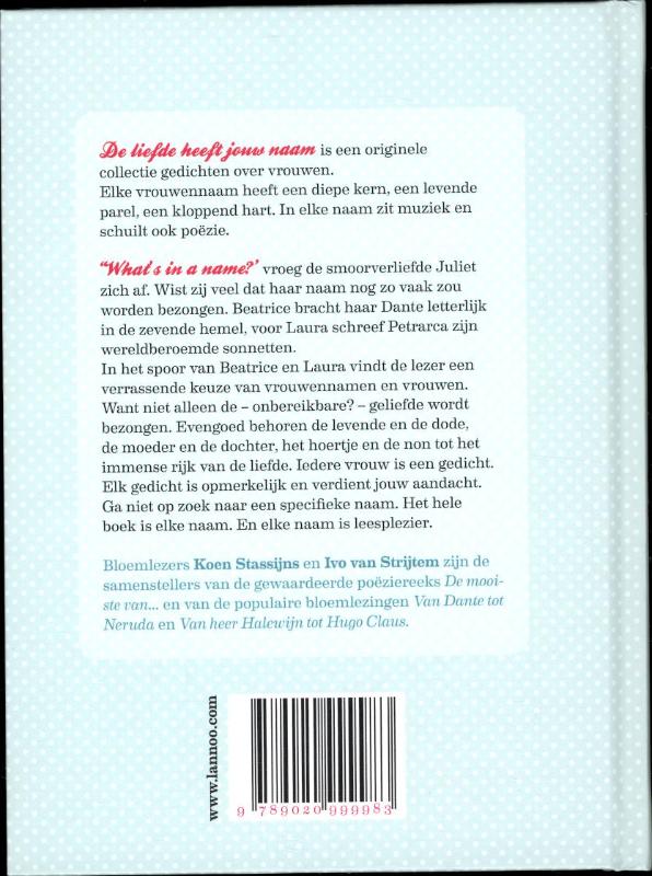 De Liefde Heeft Jouw Naam achterkant