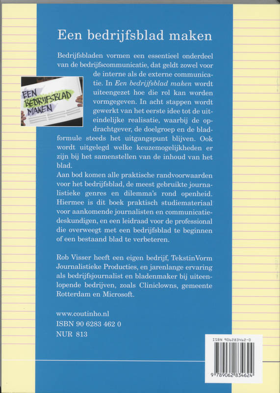 Een bedrijfsblad maken achterkant