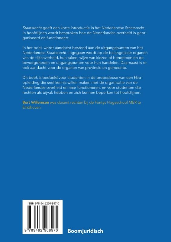 Staatsrecht / Recht in je opleiding achterkant