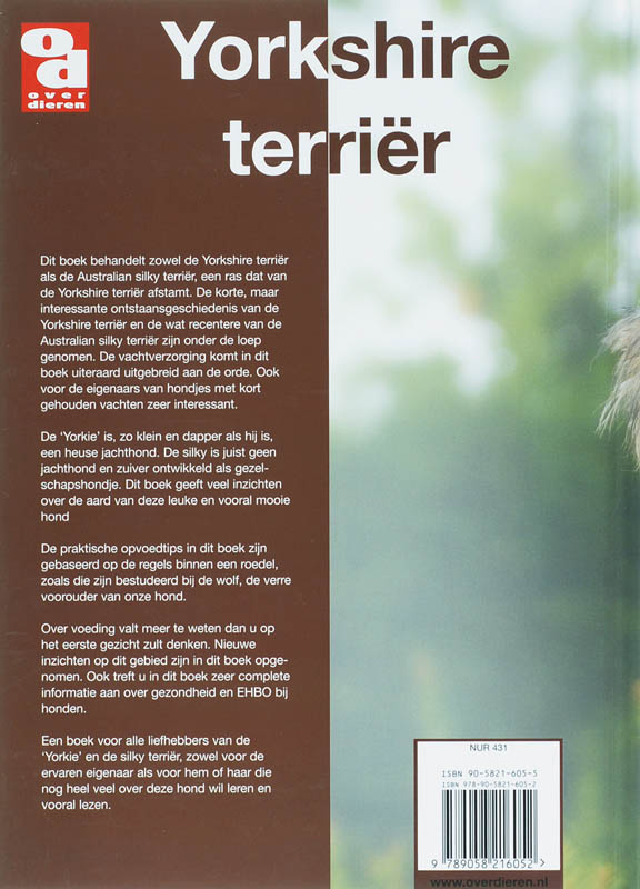 Yorkshire terrier / Over Dieren achterkant