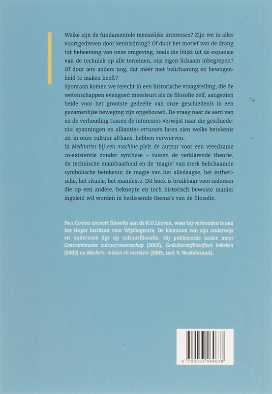 Meditaties bij een machine achterkant