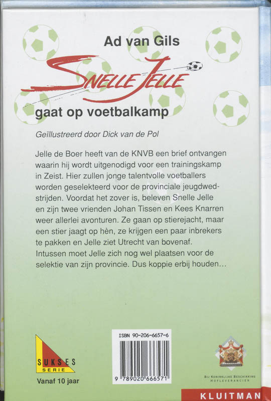 Snelle Jelle gaat op voetbalkamp / Suksesserie achterkant
