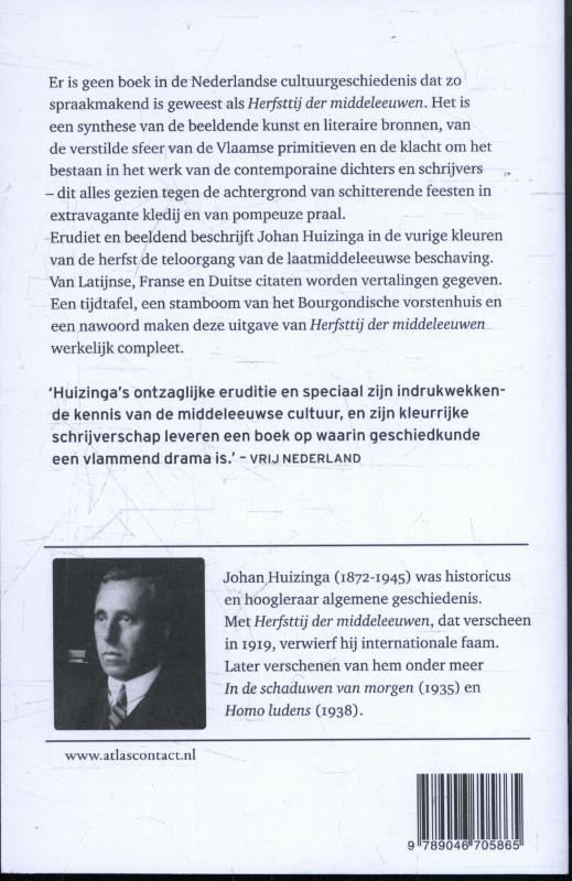 Herfsttij der Middeleeuwen achterkant