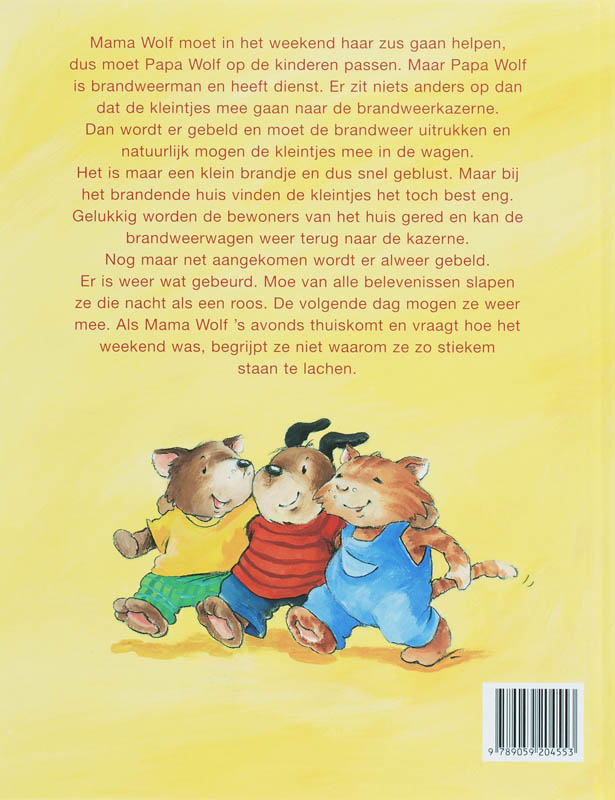 Drie Kleine Brandweermannen achterkant