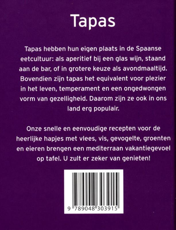 Tapas / Mini kookboekjes achterkant