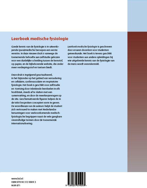 Leerboek medische fysiologie achterkant