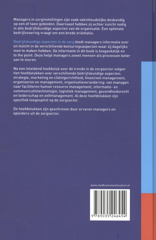 Bedrijfskundige aspecten in de zorg achterkant