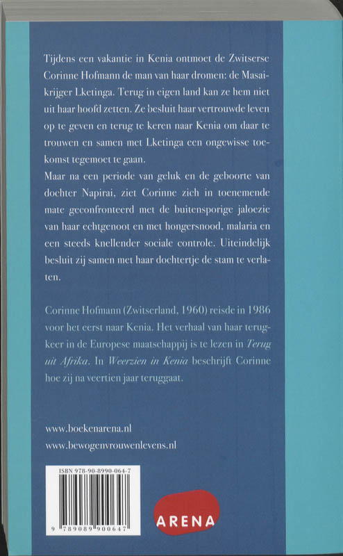 De blanke Masai achterkant