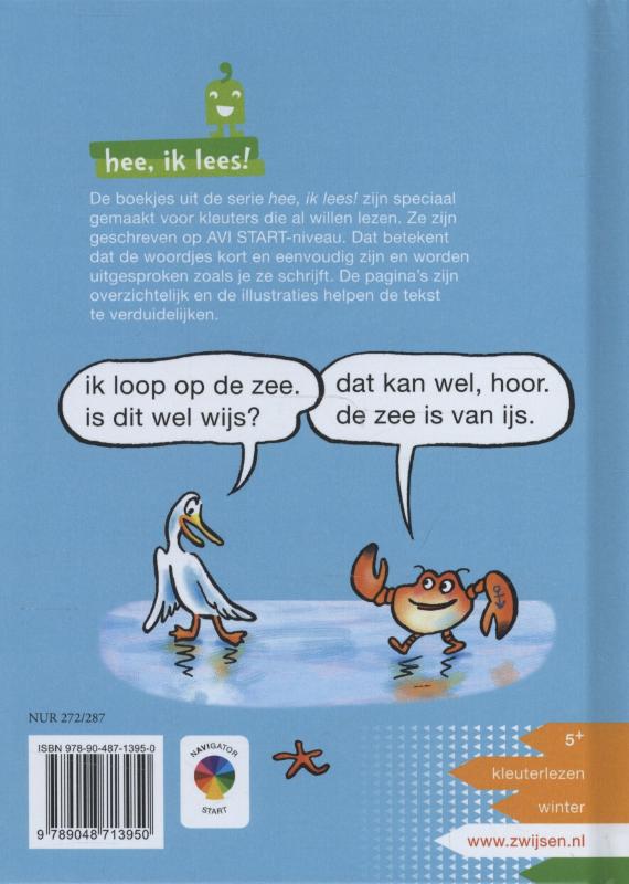De zee is van ijs / Hee, ik lees! achterkant