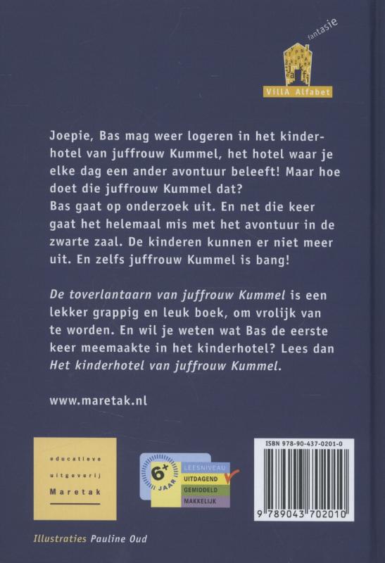 Villa Alfabet Oranje  -   De toverlantaarn van juffrouw Kummel achterkant