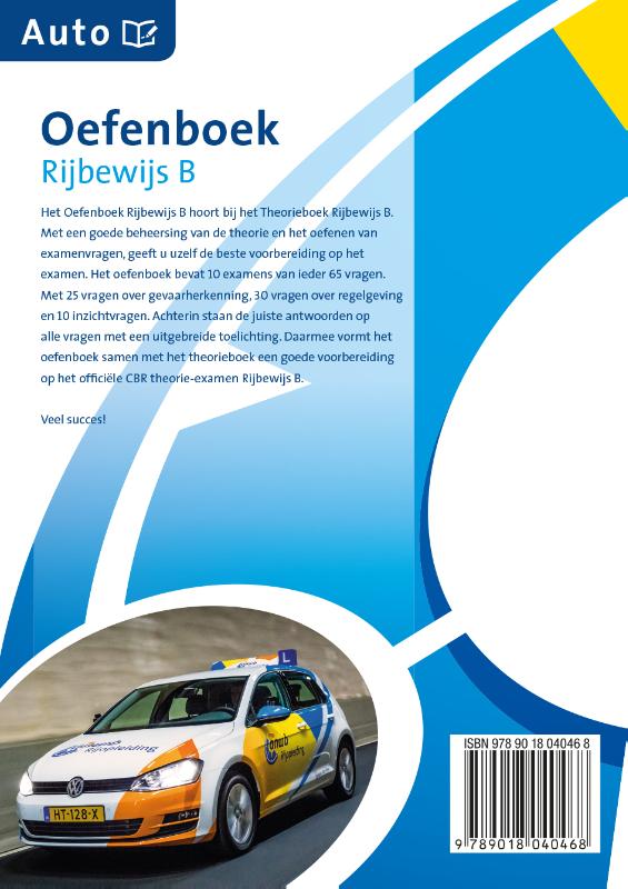 Oefenboek rijbewijs B achterkant