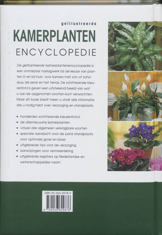 Geillustreerde kamerplanten encyclopedie achterkant