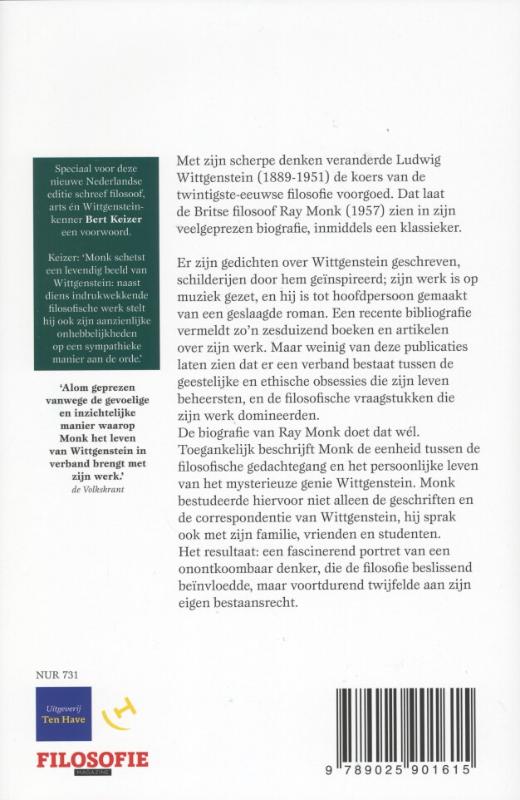 Ludwig Wittgenstein achterkant