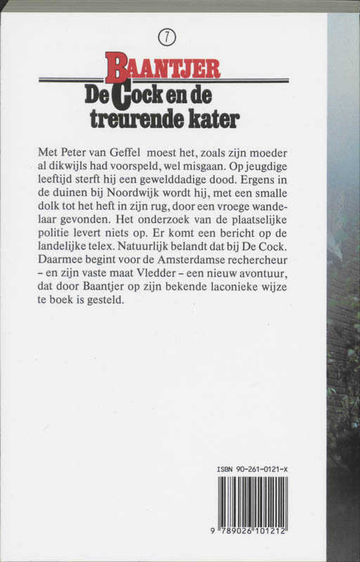 De Cock en de treurende kater / Baantjer / 7 achterkant