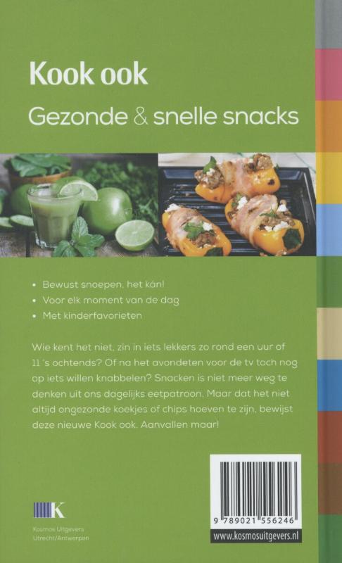 Kook ook gezonde en snelle snacks achterkant