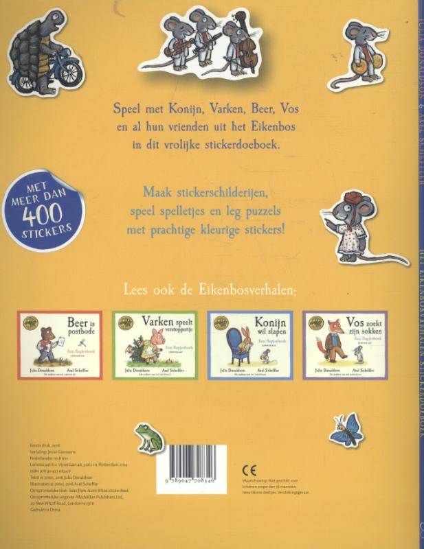 Het eikenbosverhalen stickerdoeboek achterkant