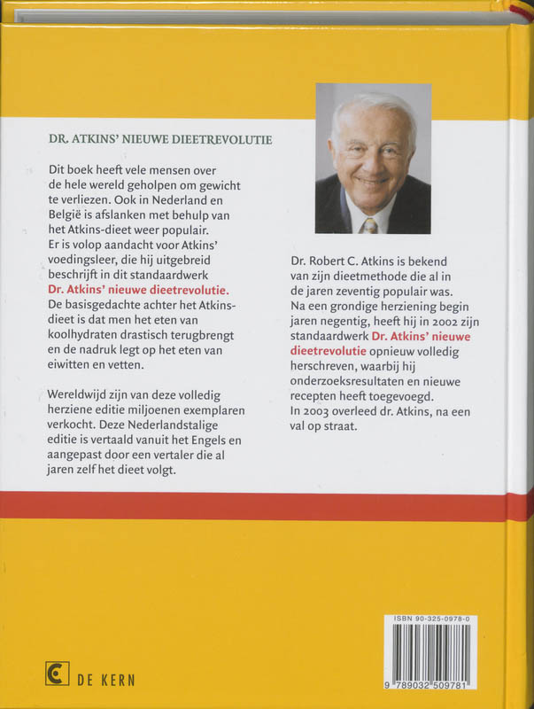 Dr Atkins Nieuwe Dieetrevolutie achterkant