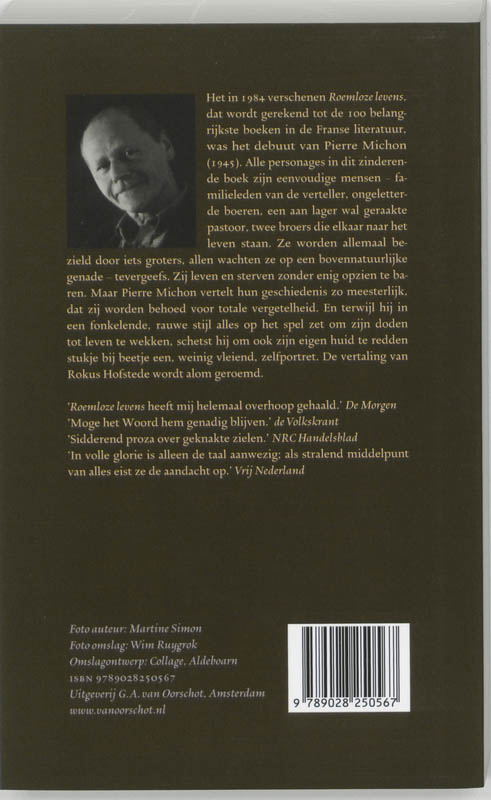 Roemloze levens / Franse Bibliotheek achterkant