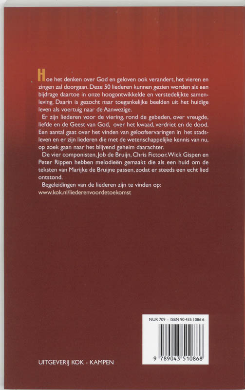 Liederen Voor De Toekomst achterkant
