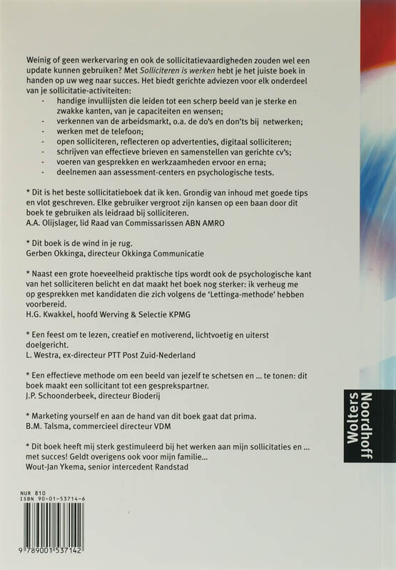 Solliciteren is werken achterkant