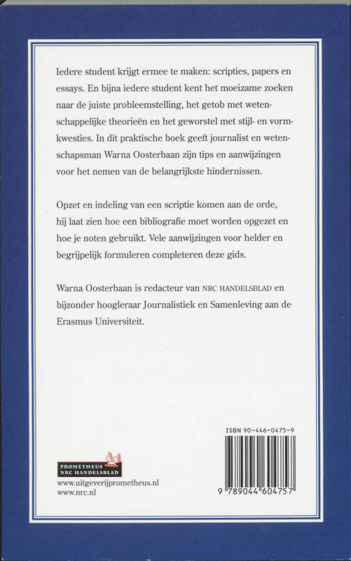 Een Leesbare Scriptie achterkant