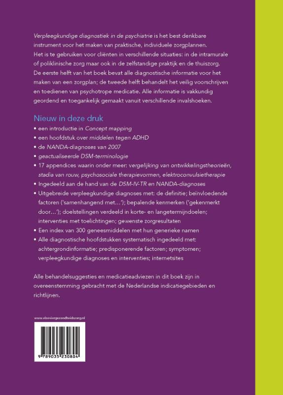 Verpleegkundige diagnostiek in de psychiatrie achterkant