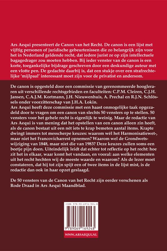 Canon van het Recht achterkant