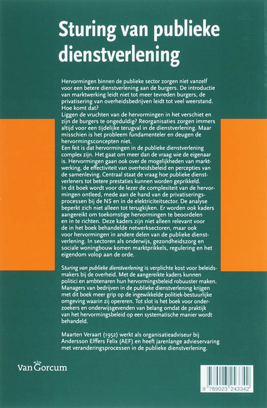 Sturing van publieke dienstverlening achterkant