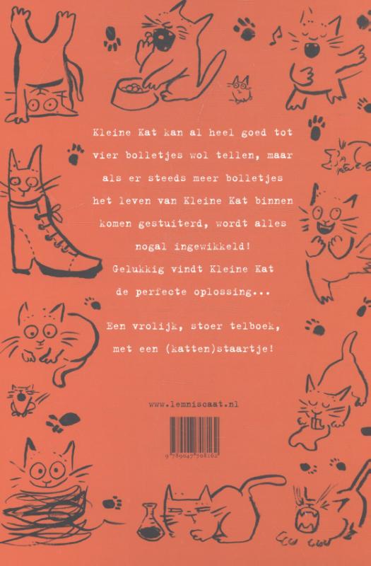 Tellen met kleine kat achterkant