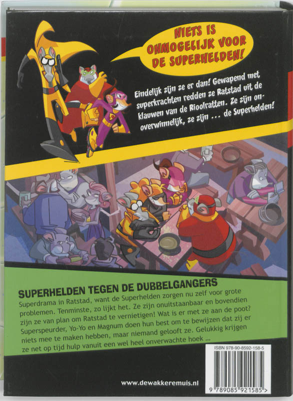 Superhelden tegen de dubbelgangers / Superhelden / 4 achterkant