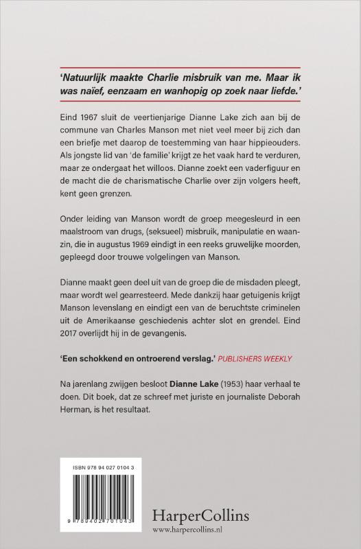 Mijn leven met Charles Manson achterkant