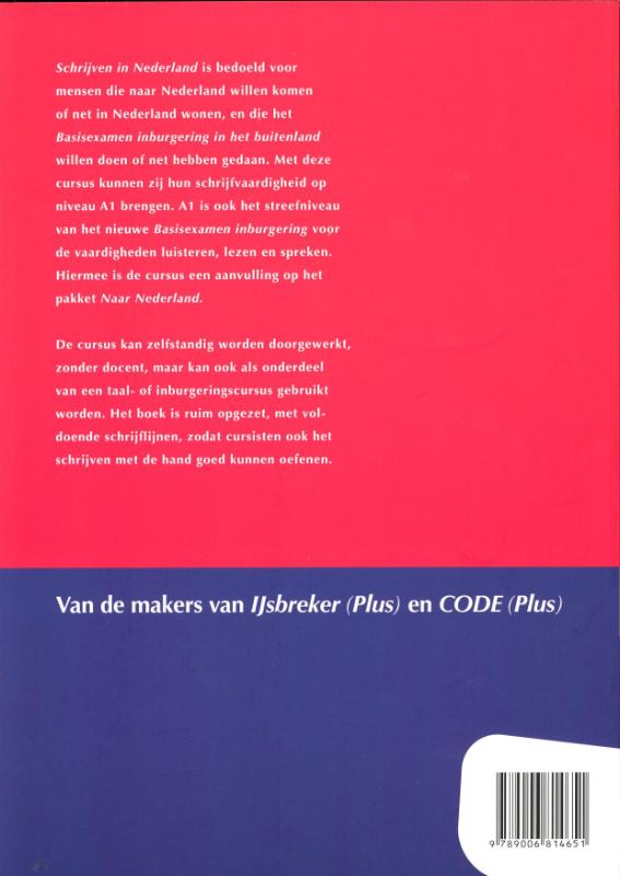 Schrijven in Nederland achterkant