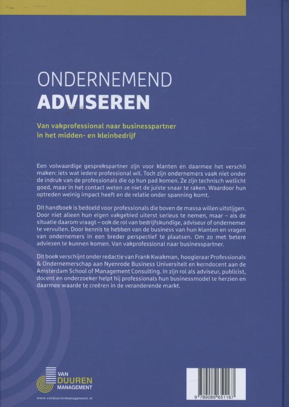 Ondernemend adviseren achterkant