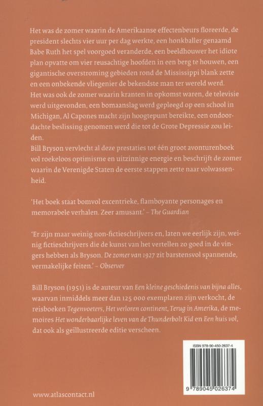 De zomer van 1927 achterkant