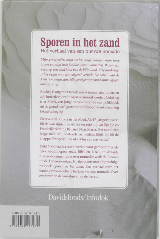 Sporen in het zand achterkant