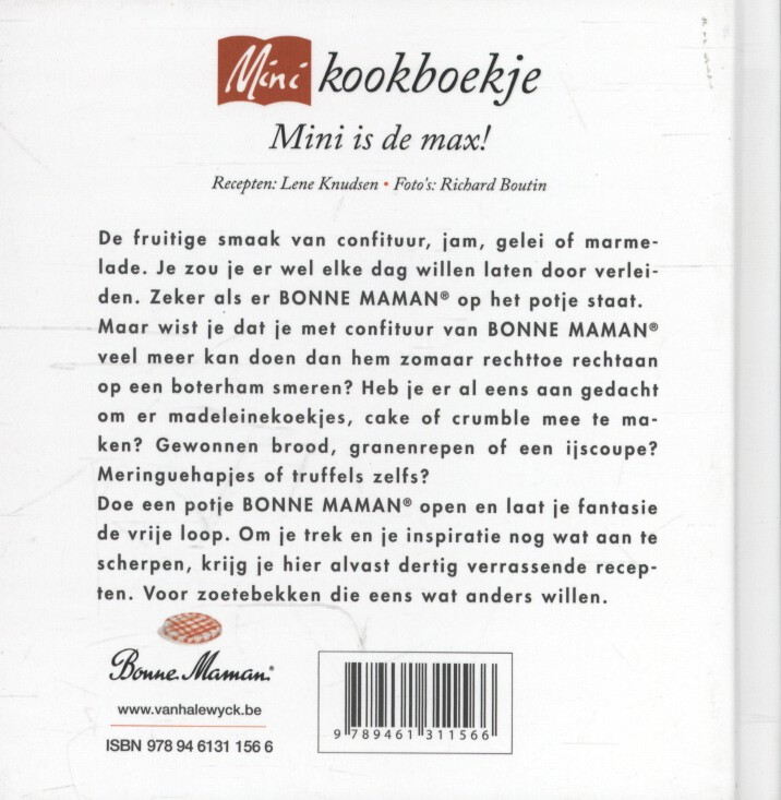 Bonne Maman / Minikookboekje achterkant
