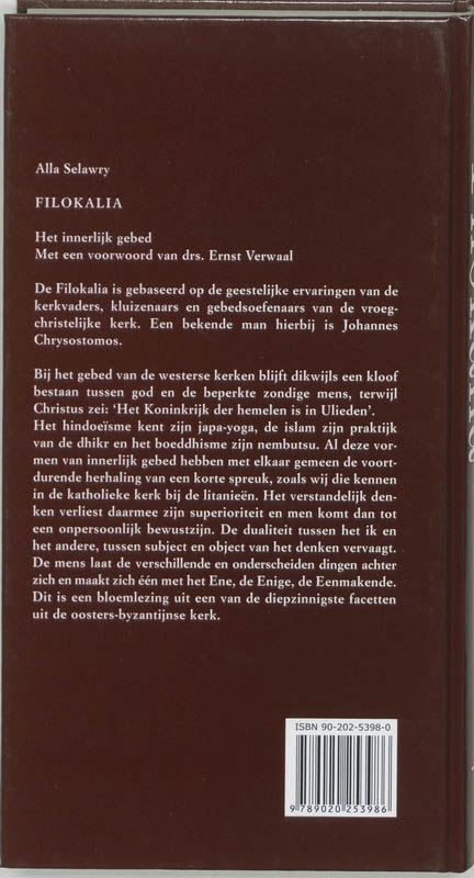 Filokalia / Grote klassieken achterkant