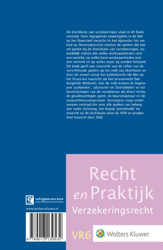 Zicht op toezicht in de verzekeringssector / Recht en Praktijk - Verzekeringsrecht / VR6 achterkant