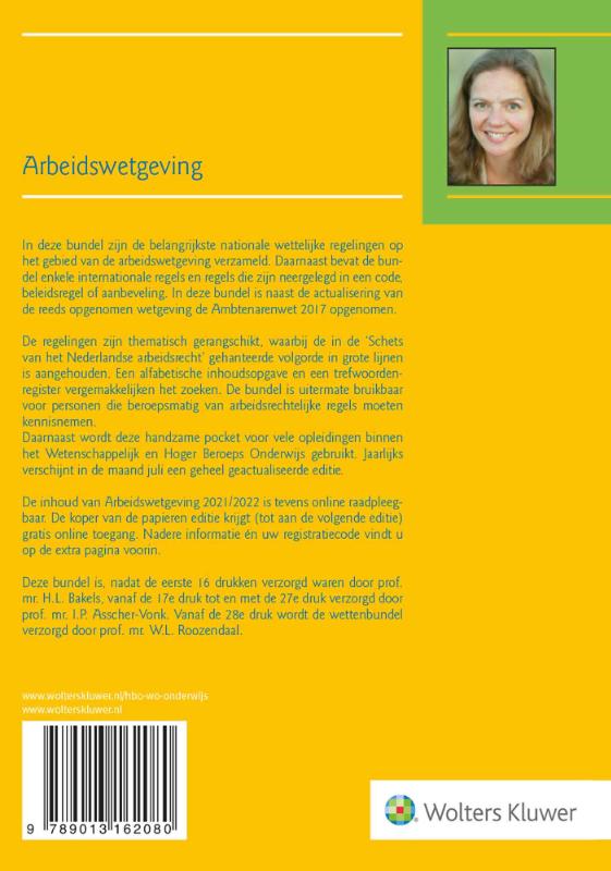Arbeidswetgeving 2021/2022 achterkant