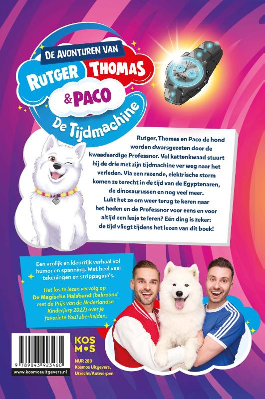 De Tijdmachine / De avonturen van Rutger, Thomas en Paco / 2 achterkant