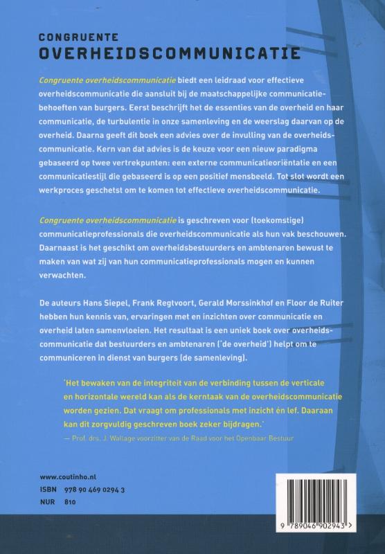 Congruente overheidscommunicatie achterkant