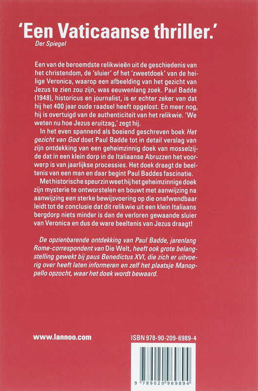 Het Gezicht Van God achterkant