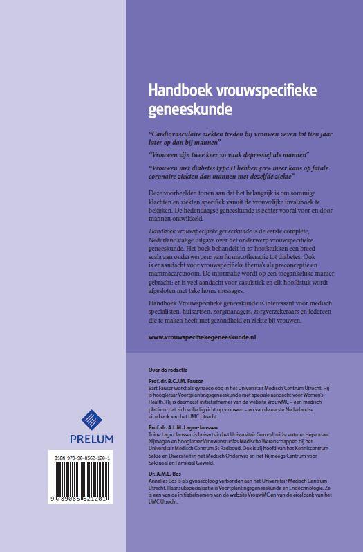 Handboek vrouwspecifieke geneeskunde achterkant